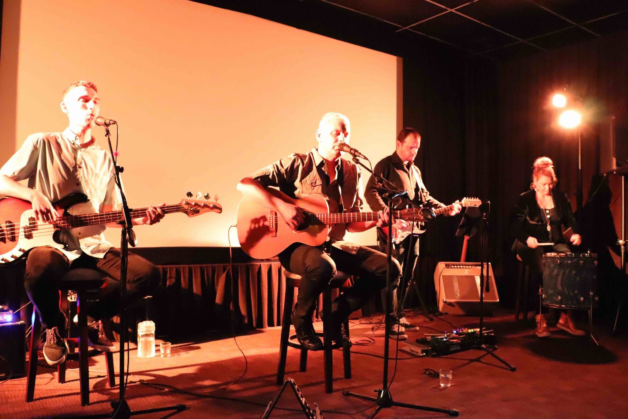 Ryan Edwards, live wedding musician, performing with a band
